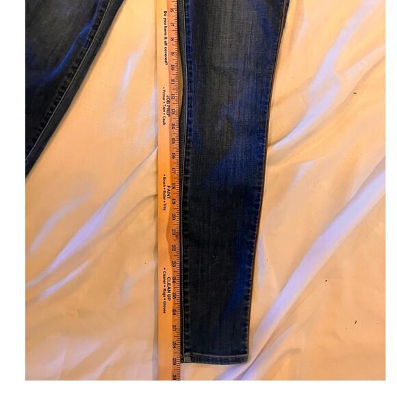 FRAME Womens Blue Jeans with Brown Piping 27 Le High Skinny Preowned Unique - Picture 7 of 9